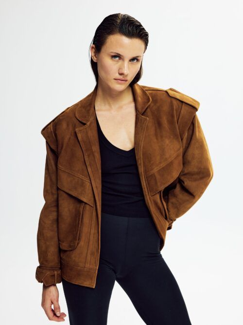ROTATE SUEDE LEATHER JACKET