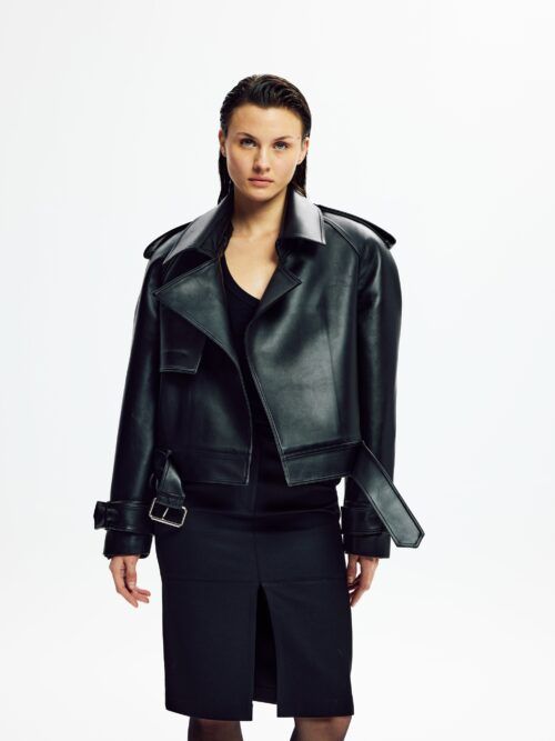 ILS LEATHER JACKET - BLACK